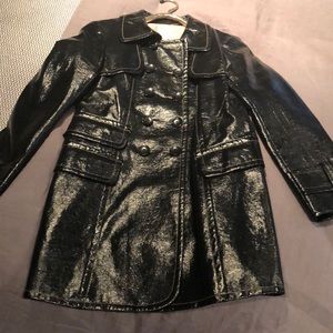 Nanette Lepore patent faux leather trench